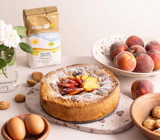 Torta alle pesche
