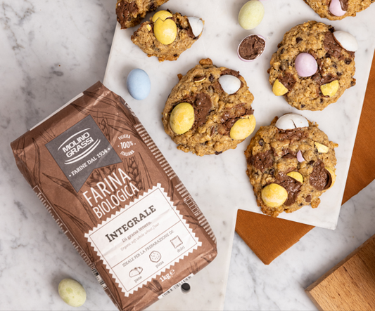 Maxi Cookies di Pasqua con Farina Integrale e Avena